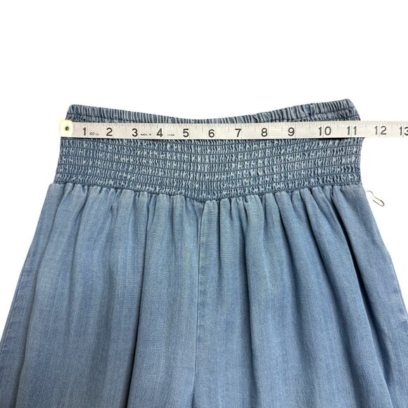 PENELOPE ROSE PULL ON PANTS WIDE LEG BOHO LIGHTWEIGHT BEACH SIZE S SMOCKED WAIST - Picture 5 of 7